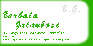 borbala galambosi business card